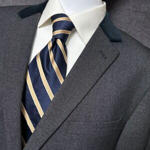 Alfani Sport Coat 44R Slim Fit Gray Velvet Collar Blazer Jacket Classic Formal